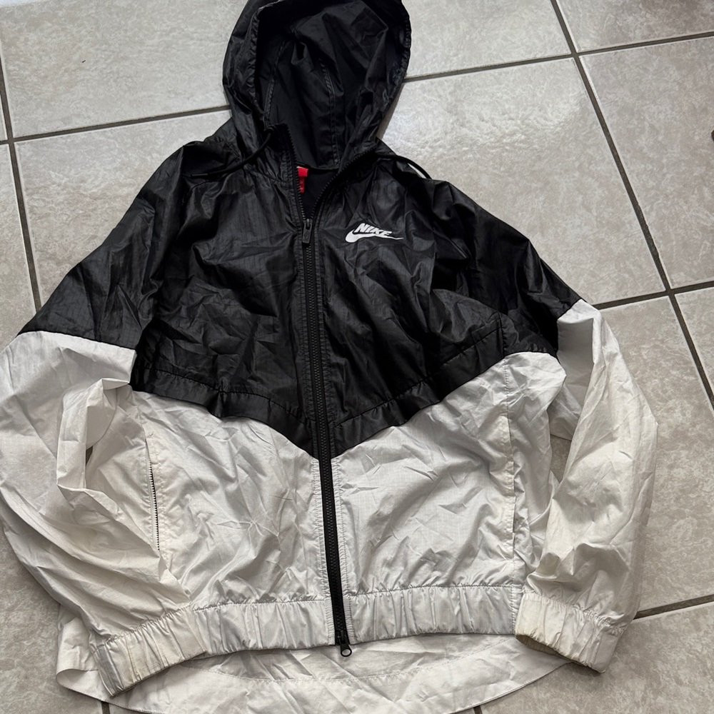 Nike Blue and White Hooded Jacket